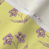 Pansy Garden Pretties on Buttery Yellow