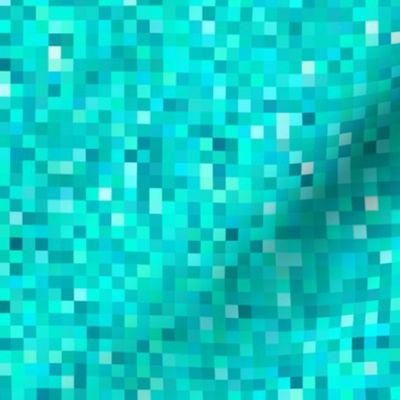 aquamarine pixelsquares, 1/4" squares