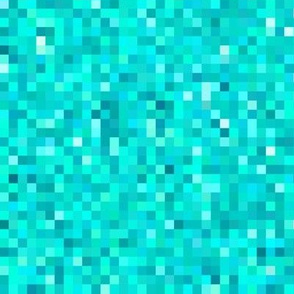 aquamarine pixelsquares, 1/4" squares