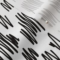 Scribblings and doodles fun abstract ink lines Scandinavian style black and white