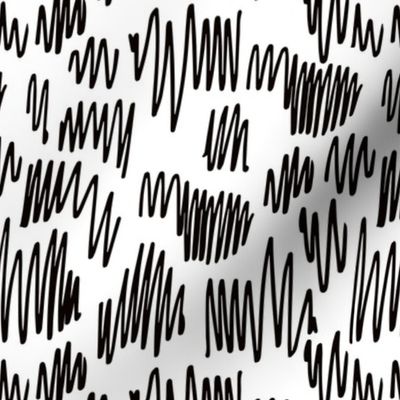 Scribblings and doodles fun abstract ink lines Scandinavian style black and white