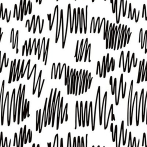 Scribblings and doodles fun abstract ink lines Scandinavian style black and white