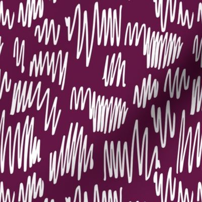 Scribblings and doodles fun abstract ink lines Scandinavian style purple white