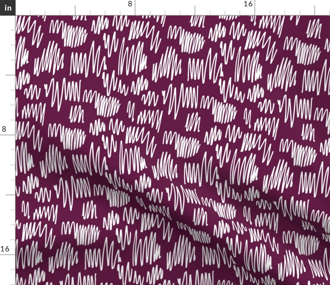 Scribblings and doodles fun abstract ink lines Scandinavian style purple white