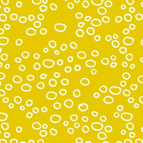 Abstract rain drop and bubbles circle design Scandinavian geometric design sunny yellow