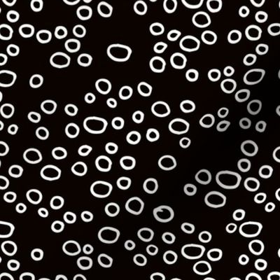 Abstract rain drop and bubbles circle design Scandinavian geometric design black and white