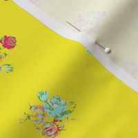 Small Print Vintage Floral // Yellow