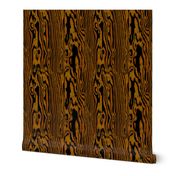 Faux Bois Woodgrain ~ Golden Brown on Black