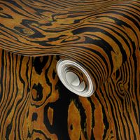 Faux Bois Woodgrain ~ Golden Brown on Black