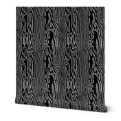 Faux Bois Woodgrain ~ Black and White 