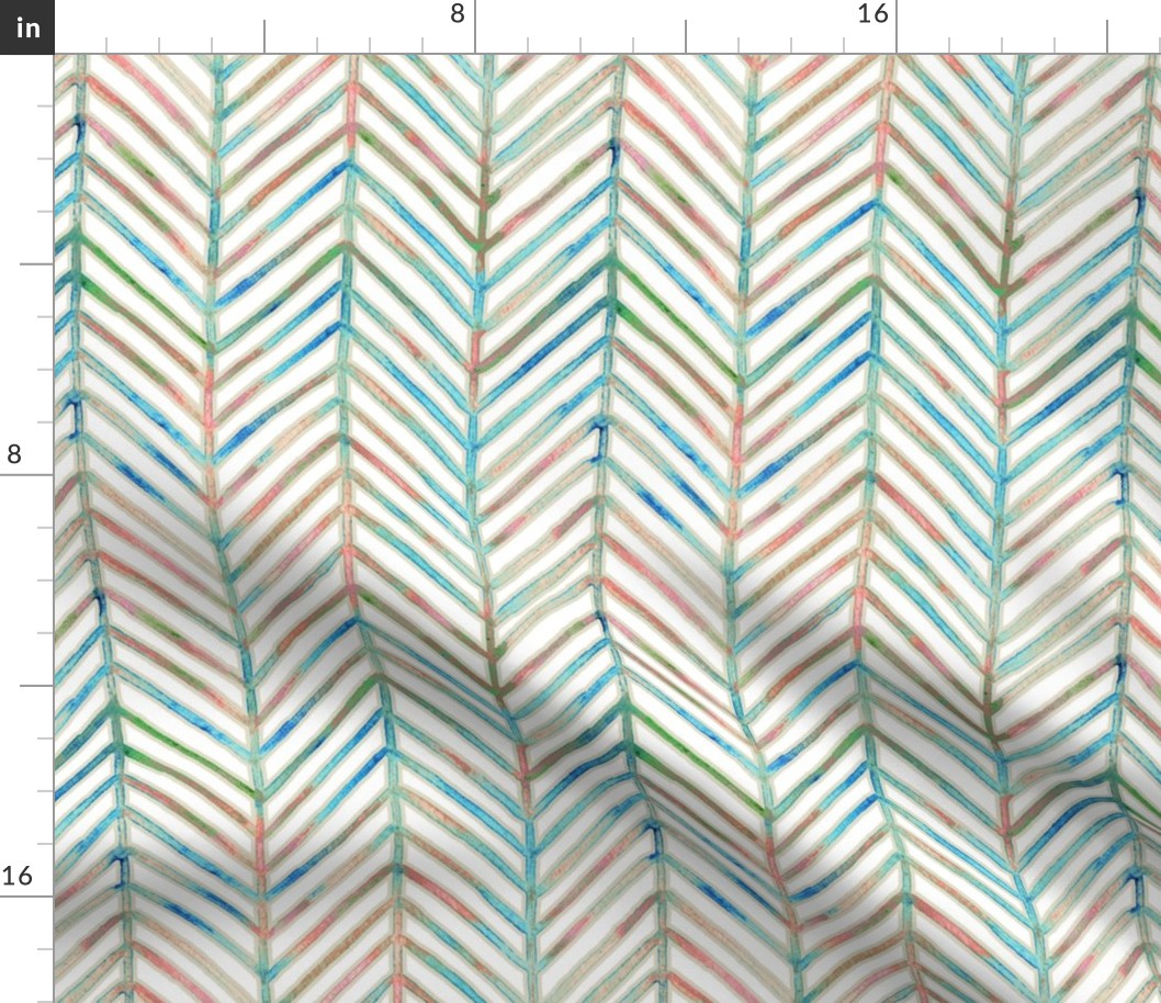 pine chevron - white