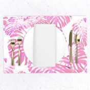 Monstera Jungle Pink on White Jumbo 150