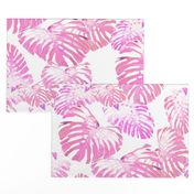 Monstera Jungle Pink on White Jumbo 150