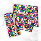 Colorful Cheater Triangle Squares Quilt Print  