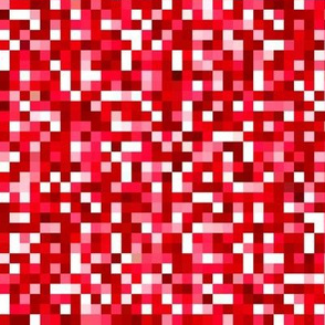 ruby red pixelsquares, 1/4" squares
