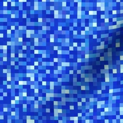 sapphire blue pixelsquares, 1/4" squares