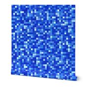 sapphire blue pixelsquares, 1/4" squares