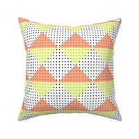 Dotty Triangles Yellow Coral