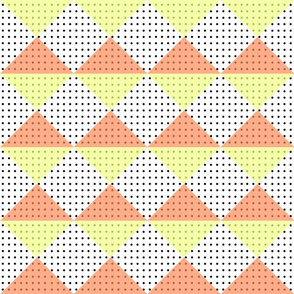 Dotty Triangles Yellow Coral