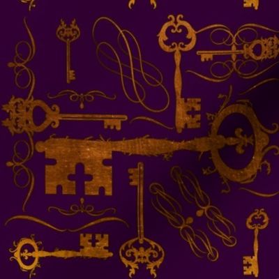Steampunk Keys Purple