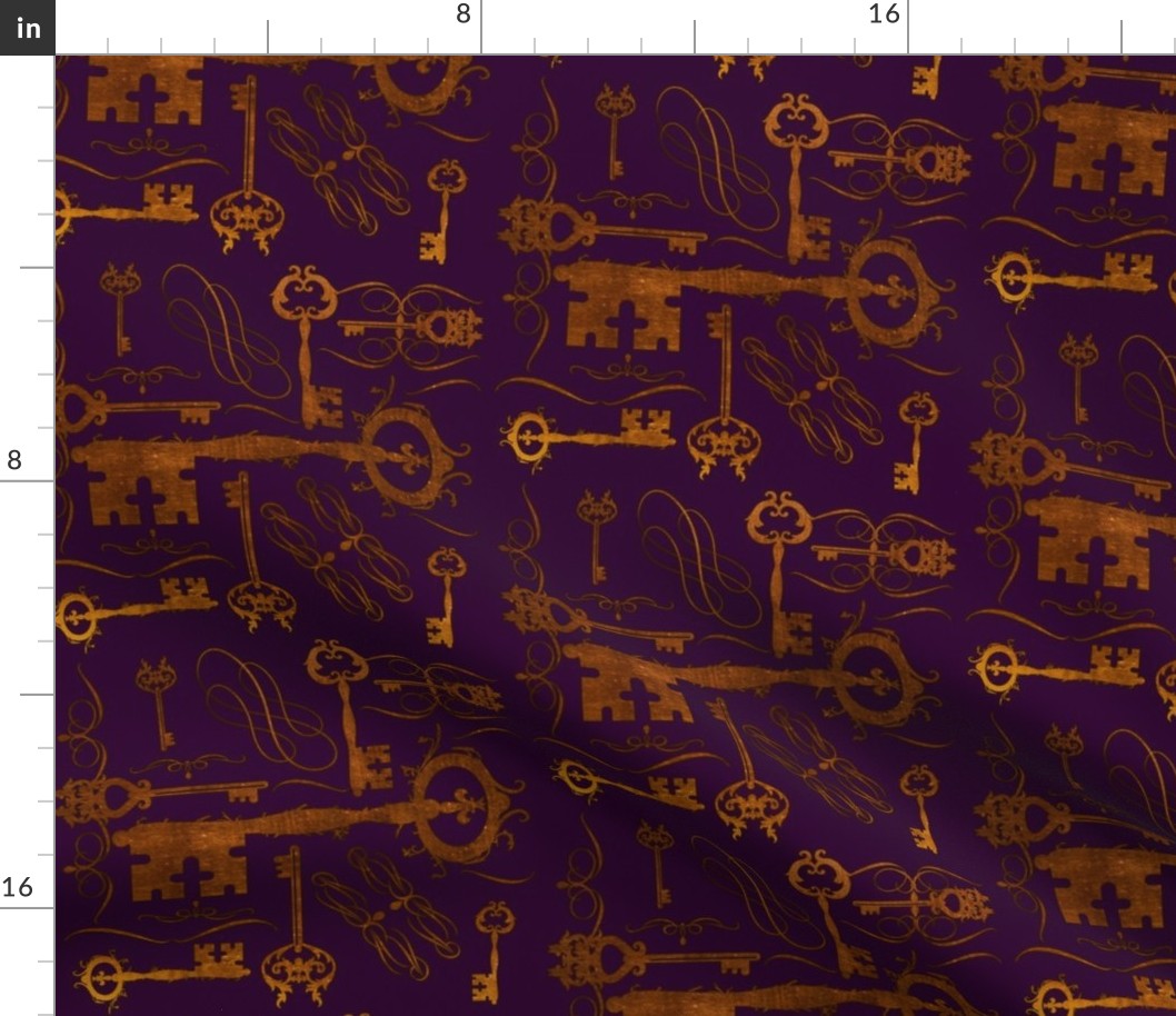 Steampunk Keys Purple