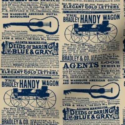 Deeds of Daring Blue & Gray 1890's farm catalog advertisement