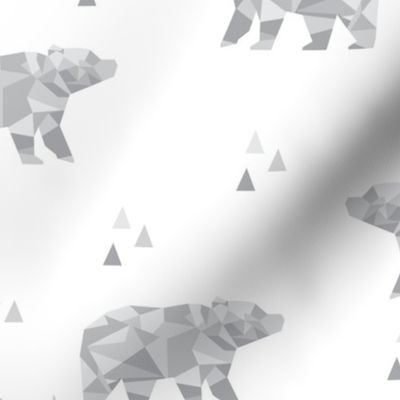 Geometric Bear - Grey
