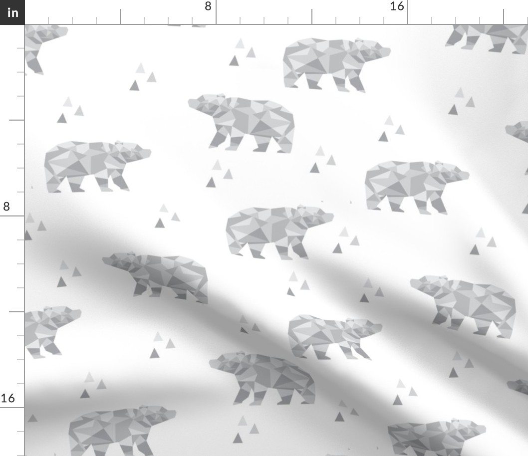 Geometric Bear - Grey