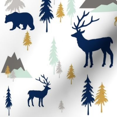 Bears_and_deer_mountains_forest_mint_copy