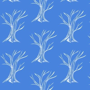 Windswept WinterTrees on Cornish Blue