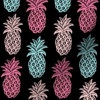  Pineapple (Pink & blue ) tropical