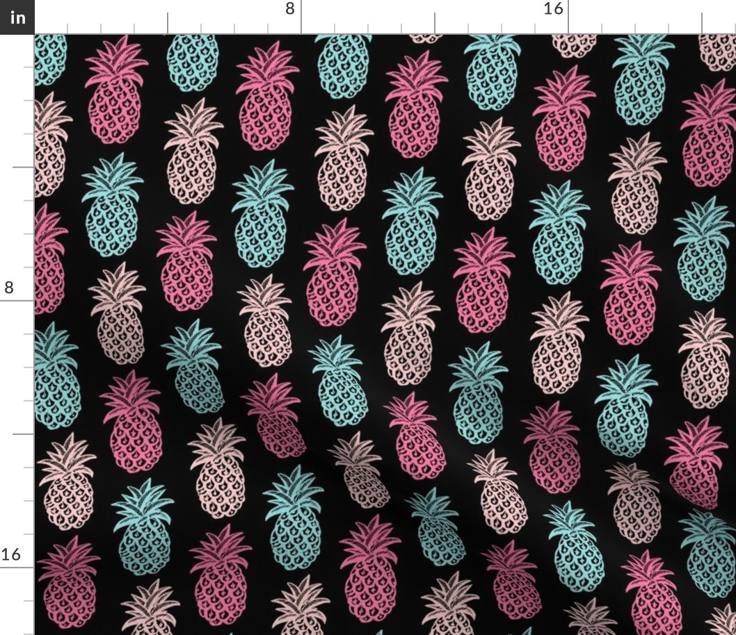  Pineapple (Pink & blue ) tropical