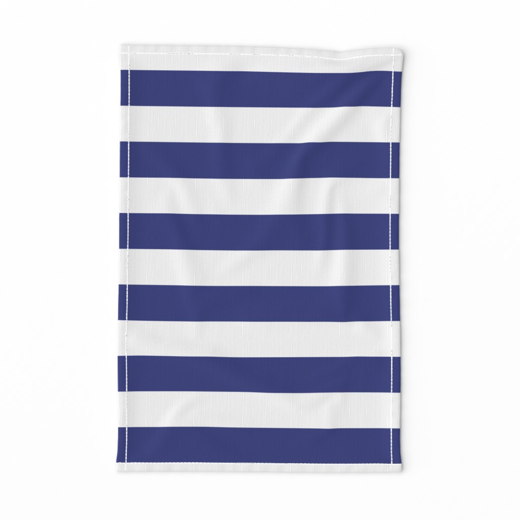 Wide stripes in Prussian Blue + White by Su_G_©SuSchaefer