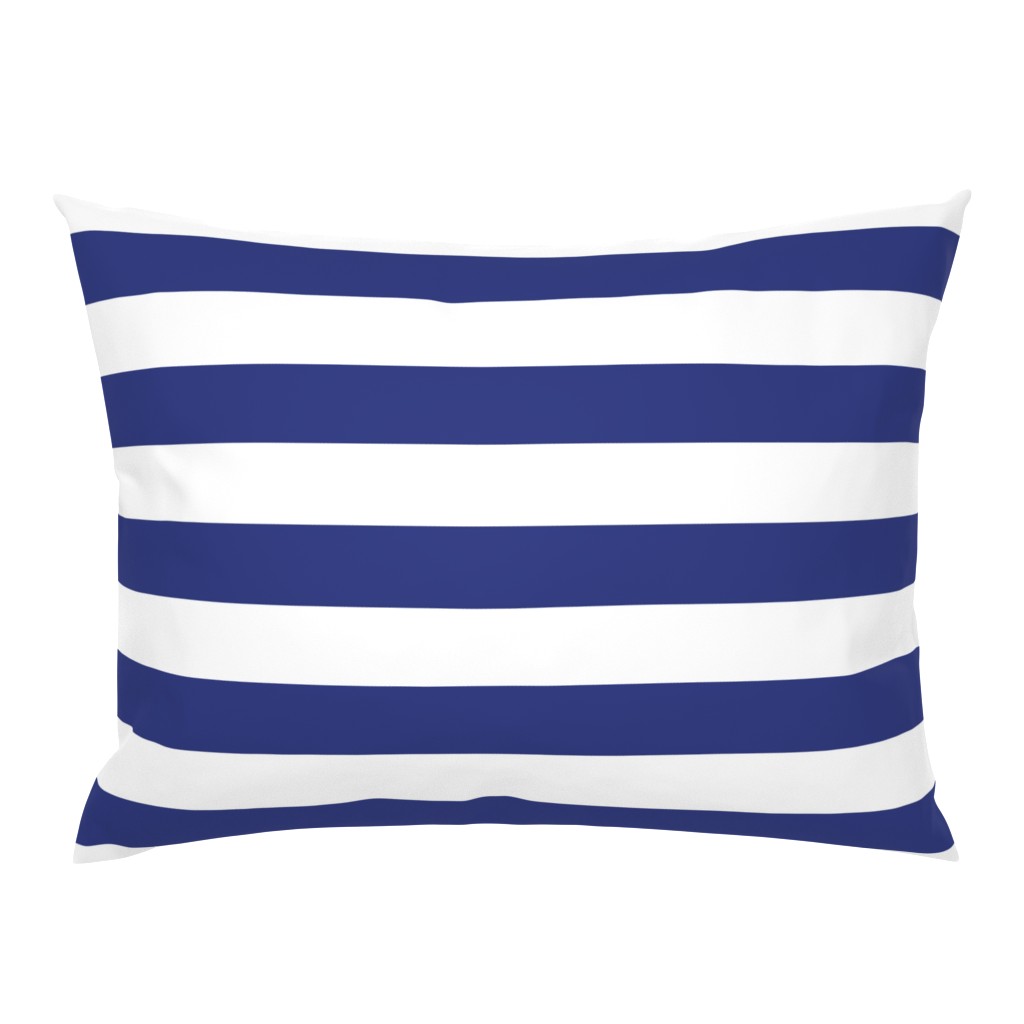 Wide stripes in Prussian Blue + White by Su_G_©SuSchaefer