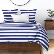 Wide stripes in Prussian Blue + White by Su_G_©SuSchaefer