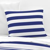 Wide stripes in Prussian Blue + White by Su_G_©SuSchaefer