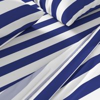 Wide stripes in Prussian Blue + White by Su_G_©SuSchaefer