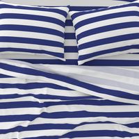 Wide stripes in Prussian Blue + White by Su_G_©SuSchaefer