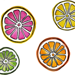 Watercolor Fruit Slices
