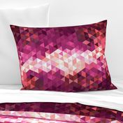 Coral Sunset Triangle Geometric