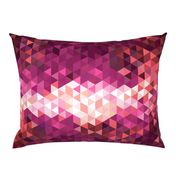 Coral Sunset Triangle Geometric