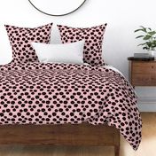 Cool scandinavian style abstract flowers dots and spots brush memphis garden summer pink black and white