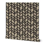 Crazy herringbone - taupe/black