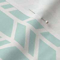 Crazy Herringbone - mint/ivory