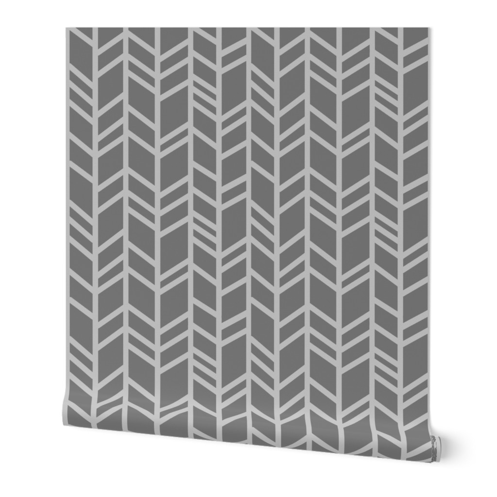 Crazy herringbone - greys