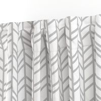 Crazy herringbone - light grey on white