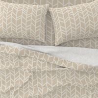 Crazy Herringbone - pale taupe/cream