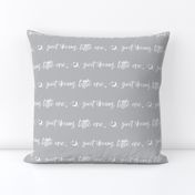 HALFscale Sweet Dreams, Little One, Moon and Stars - white on grey