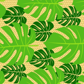 Monstera Palm Weave - horizontal