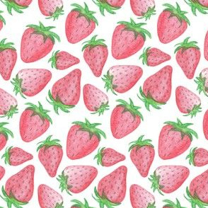 Watercolor Strawberries